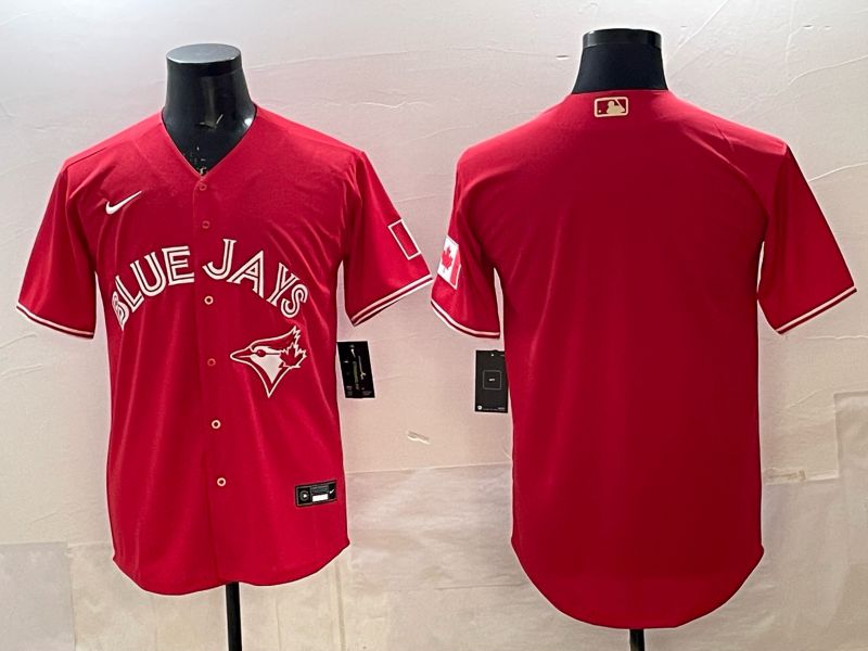 Men 2025 Toronto Blue Jays Blank Red Game Nike MLB Jersey style 01->toronto blue jays->MLB Jersey